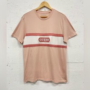 Guess Embroidered Spell Out Tee, Size L